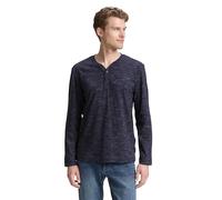 TOM TAILOR Maglietta a Maniche Lunghe da Uomo, 38719 - Iniettore Multiuso, Colore: Navy Red, M