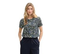 TOM TAILOR Maglietta Basic da Donna in Cotone Biologico, 37369 - Multicolore Navy DOT Structure, XS