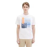 TOM TAILOR 1040898 T-Shirt, 20000-bianco, M Uomo