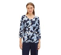 TOM TAILOR Maglietta da Donna, 34757 - Stampa Geometrica Blu, S