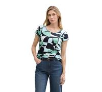 TOM TAILOR Maglietta da Donna, 37800 - Green Dots And Shapes Design, XXS
