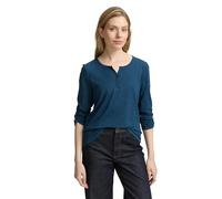 TOM TAILOR Maglietta da Donna, 38828 - Stampa Vichy Blu Petrolio, L