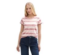 TOM TAILOR Maglietta da Donna Girocollo, 37827 - Deep Red Lilac Stripe, XXL