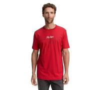 TOM TAILOR Maglietta da Uomo, 12830 - Samba Red, S