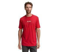 TOM TAILOR Maglietta da Uomo, 12830 - Samba Red, XL