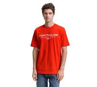 TOM TAILOR Maglietta da Uomo, 12913 - Tango Orange, M