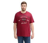 TOM TAILOR 1037735 T-Shirt, 35930-Deep Red, XL Uomo
