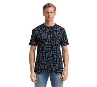 TOM TAILOR Maglietta da Uomo, 38525 - Navy Irregular Design, L