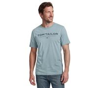TOM TAILOR Maglietta da Uomo in Cotone con Logo Stampato