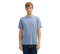 TOM TAILOR Maglietta da Uomo in Cotone con Logo Stampato, 37533 - Dove Blue, L
