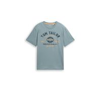 TOM TAILOR Maglietta grigio / grigio chiaro / arancione Uomo TOM TAILOR LxTaglie normali grigio / grigio chiaro / arancione