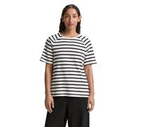 TOM TAILOR Maglietta Raglan da Donna con Motivo a Righe, 38305 - Striscia Bianca Nera, XL