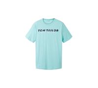 TOM TAILOR Maglietta turchese / blu notte / bianco Uomo - Abbigliamento - Taglie comode - Maglie e T-shirt TOM TAILOR L