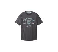TOM TAILOR Maglietta turchese / grigio chiaro / grigio scuro, Taglia M