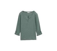 Maglietta a righe a maniche lunghe da donna TOM TAILOR con top Henley stretch NU