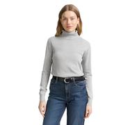 TOM TAILOR Maglione a Collo Alto Basic da Donna 1047675 (Confezione da 1), 21373 - Medium Silver Grey Melange, L