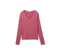 Tom Tailor Maglione Basic da Donna con Scollo a V, 16348 - Velluto Rosa, S