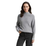 TOM TAILOR Maglione da Donna, 39377 - Structure Mid Grey Rib, M