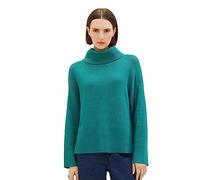 TOM TAILOR Maglione da Donna con Collo Alto, 32402 - Ever Green Melange, XL