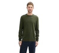 TOM TAILOR Maglione da Uomo Basic in Cotone, 36230 - Rosin Green Melange, XXL