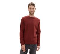 TOM TAILOR Maglione Uomo 1039805, 35676 - Borgogna Melange Rosso Scuro, S