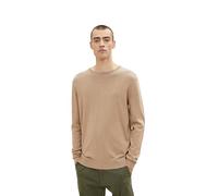 TOM TAILOR Maglione, Uomo, Marrone (Hazel Brown Melange 31089), L