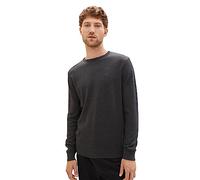 TOM TAILOR Maglione, Uomo, Nero (Black Grey Melange 10617), 3XL