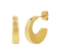 TOM TAILOR - Orecchini da donna in acciaio inox, placcati oro/dorato, a cerchio, TT-E0058