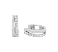 TOM TAILOR - Orecchini da Donna in Argento 925 - con Zircone - Creoli Doppio - TT-E0017