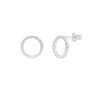 TOM TAILOR - Orecchini da Donna in Argento 925 - con Zircone - Orecchino a Perno a Cerchio