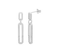 TOM TAILOR - Orecchini da Donna in Argento 925 - con Zircone - Orecchino Pendente ad Ovale - TT-E0019