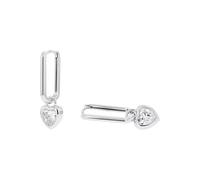 TOM TAILOR - Orecchini da donna in argento 925, con zirconi, orecchini a cerchio a forma di cuore, TT-E0049