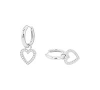 TOM TAILOR - Orecchini da donna in argento 925, con zirconi, orecchini a cerchio a forma di cuore, TT-E0073