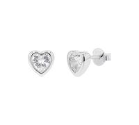 TOM TAILOR - Orecchini da donna in argento 925 con zirconia cubica, orecchini a forma di cuore - TT-E0062