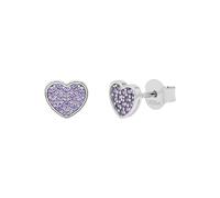 TOM TAILOR - Orecchini da Ragazza in Argento 925 - con Zircone - Orecchino a Perno a Cuore - TT-E0003