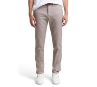 TOM TAILOR Pantaloni da Uomo, 39128 - Structure Zig Zag White Brown, 33W x 30L
