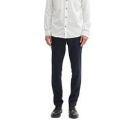 TOM TAILOR Pantaloni da Uomo Travis Slim Chino, 36780 - Struttura Blu Navy, 33W x 32L