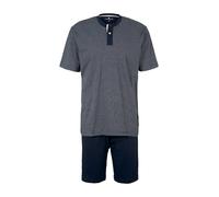 TOM TAILOR Pigiama corto blu notte / bianco Uomo TOM TAILOR S blu notte / bianco