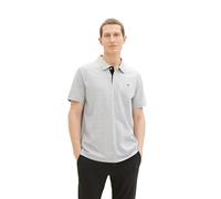 Tom Tailor Polo Basic piqué da Uomo 1031006, 12035 - Melange Grigio Melange, L
