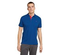 TOM TAILOR Polo Basic Piqué, Uomo, Blu (Advanced Blue 11132), M