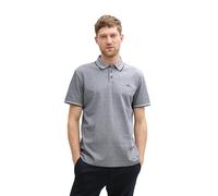 TOM TAILOR Polo da Uomo, 24571 - Navy White Two Tone piqué, L