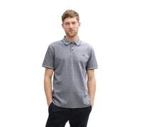TOM TAILOR Polo da Uomo, 24571 - Navy White Two Tone piqué, XL