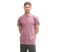 TOM TAILOR Polo da Uomo, 37559 - Deep Red Two Tone, M