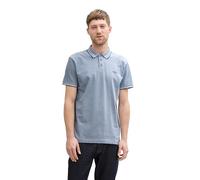 TOM TAILOR Polo da Uomo, 37707 - Mystical Blue Two Tone piqué, M