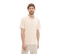 TOM TAILOR Polo da Uomo Basic Jaquard con Motivo Palme, 35623 - Beige Palm Jacquard Design, XXL