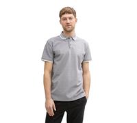 TOM TAILOR Polo da Uomo, Tarmac 37458 - Tarmac Grey White Two Tone, XL