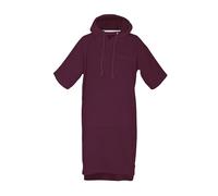 TOM TAILOR Poncho da surf per donna e uomo, S-M, 100% cotone/spugna, poncho da bagno con cappuccio, marsupio e logo ricamato, prugna (Plum)
