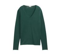 Tom Tailor Front Logo Coin V Neck Sweater Verde S Donna
