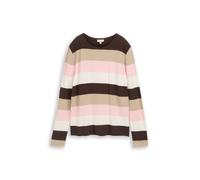 TOM TAILOR Pullover marrone chiaro / marrone scuro / rosa / bianco Donna - Abbigliamento - Taglie comode - Pullover e cardigan - Pullover TOM TAILOR L