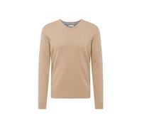 TOM TAILOR 202212 Strickpullover V-ausschnitt, Maglione Basic Uomo, Marrone (Hazel Brown Melange 31089), M